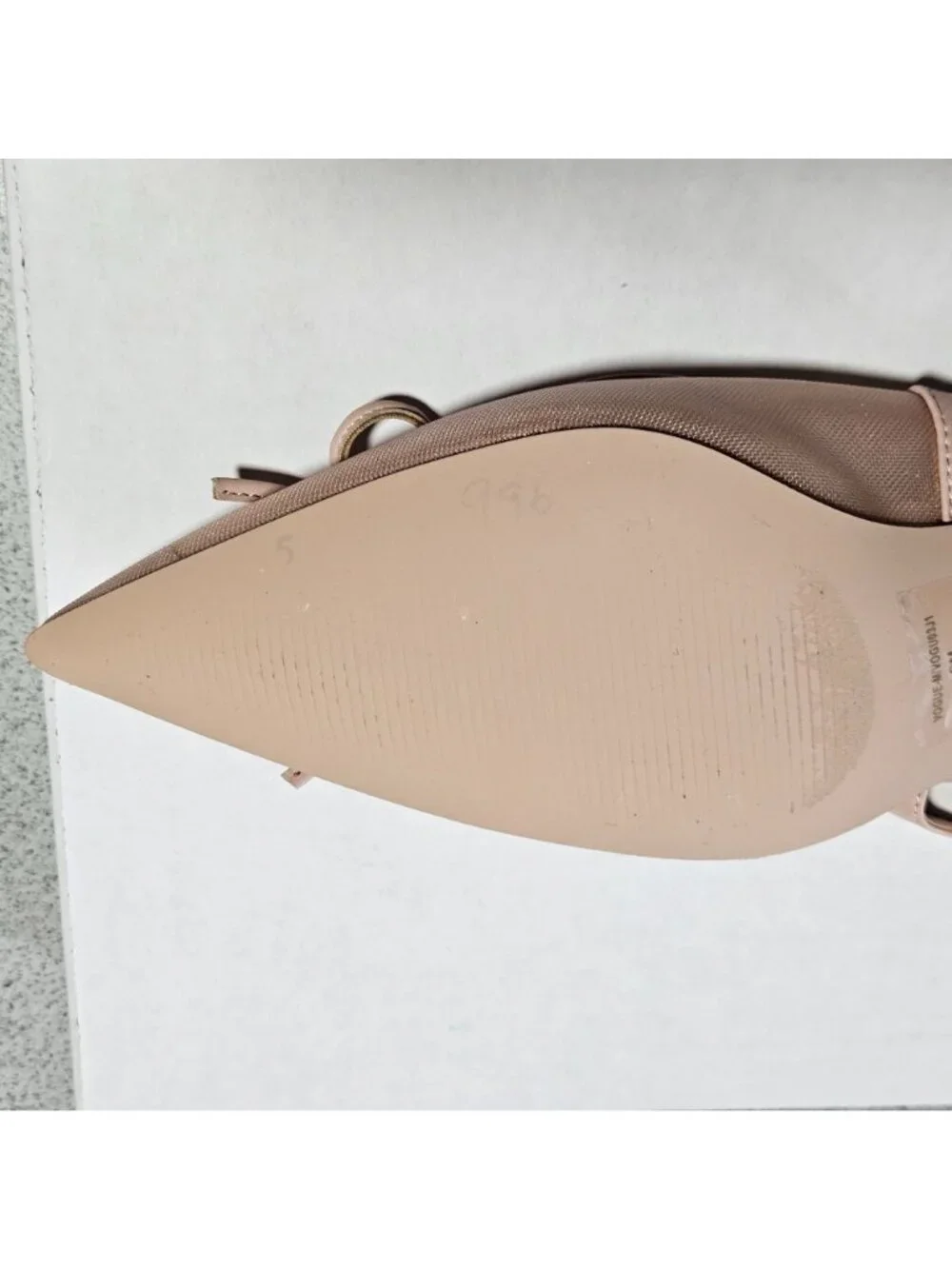 Woman's Madden Girl wedding season pastel pink sheer toe kitten heel pump 9M